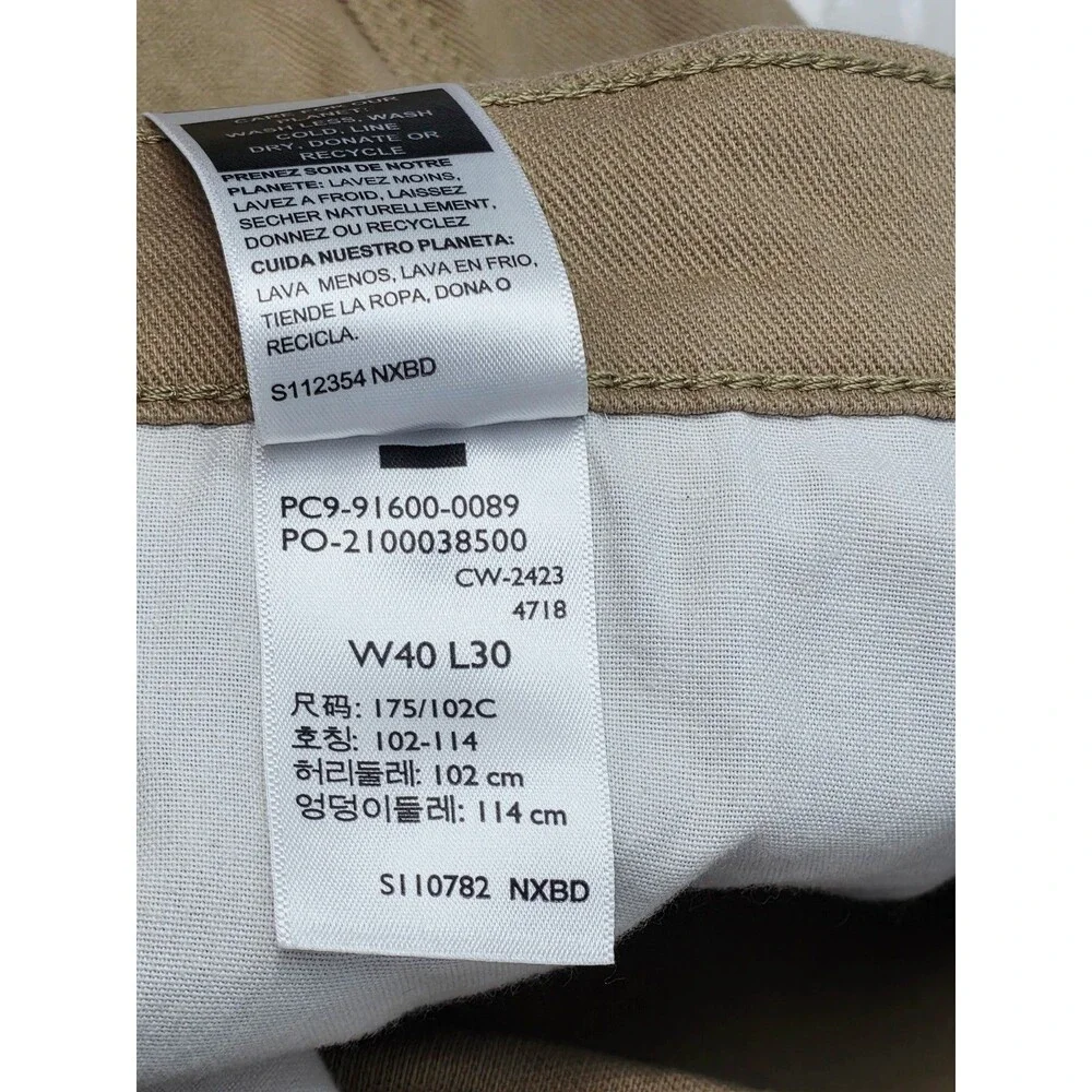 Levi Strauss Signature 40x30 Mens Cotton Carpenter Jeans American Khaki Straight